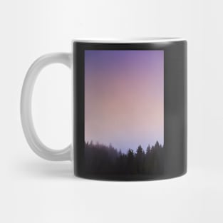 Pink Violet Sunset Over A Forest Mug